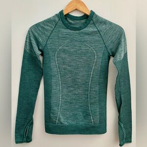 Lululemon teal long sleeve top